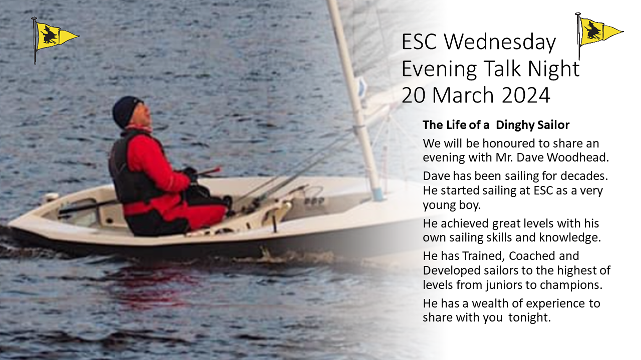 Read more about the article ESC Wednesday Evening Talk Night 20 March 2024