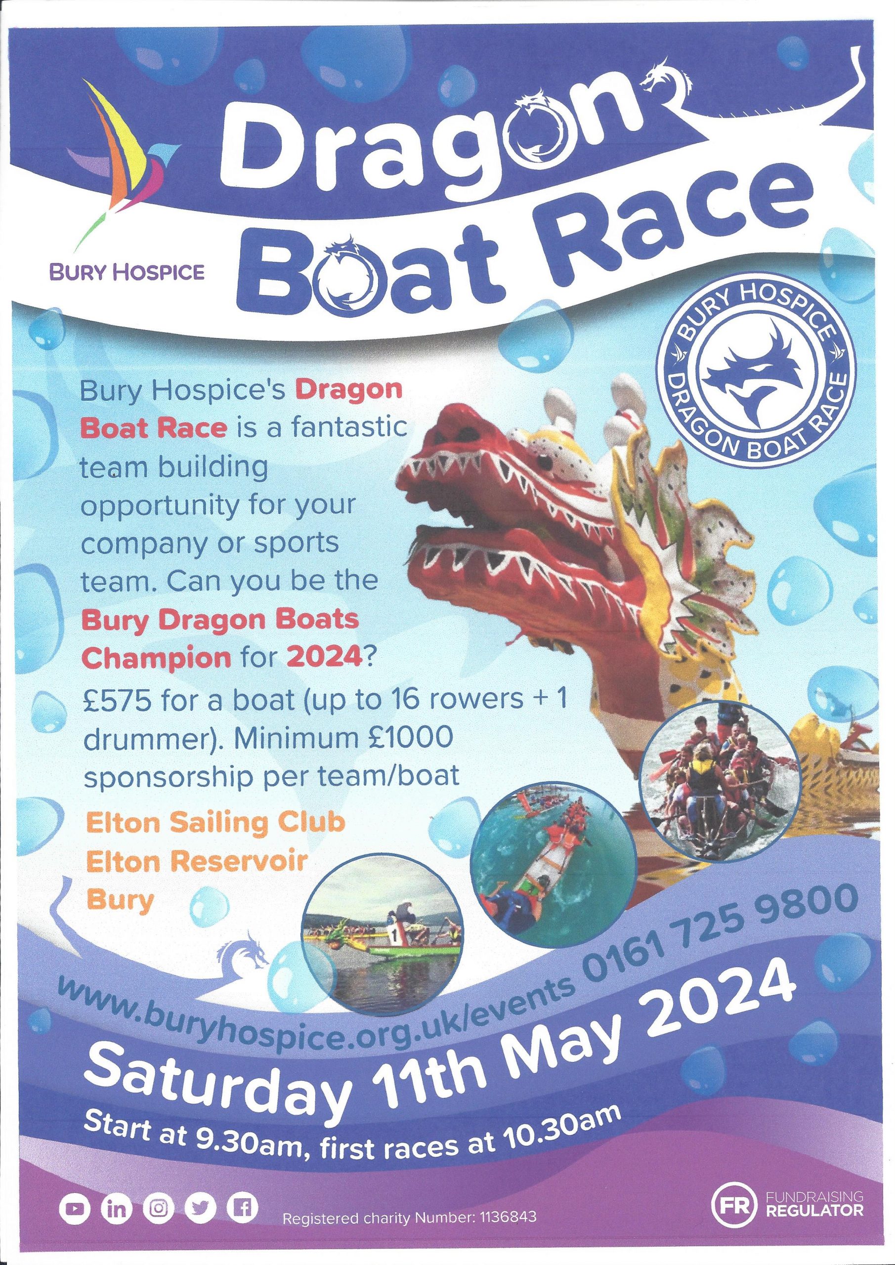 Read more about the article Dragon Boat Race in aid of Bury Hospice